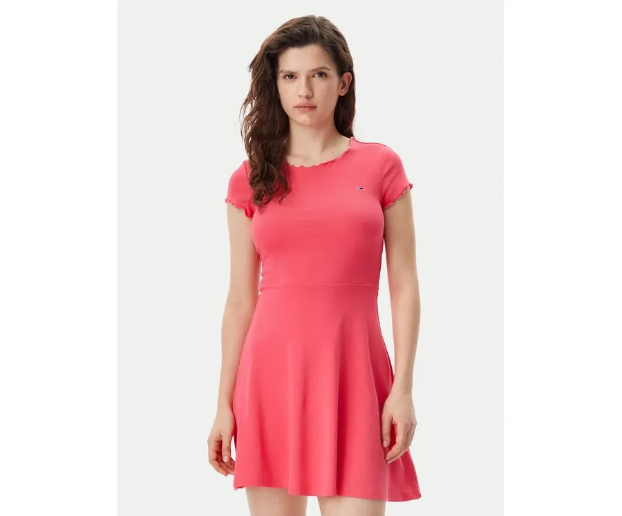 obrazek 1 Tommy Jeans Sukienka letnia Babylock DW0DW20614 Różowy Slim Fit