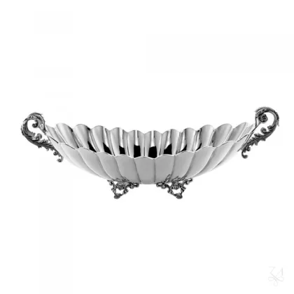 Zdjęcie Stylowa srebrna misa Rome ze stopą - Zaramella Argenti