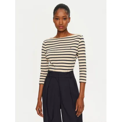 Zdjęcie Tommy Hilfiger Bluzka New Cody WW0WW40589 Beżowy Slim Fit