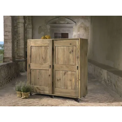 Zdjęcie Elegancki sosnowy kredens na kółkach - Guarnieri