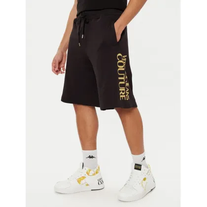 Zdjęcie Versace Jeans Couture Szorty sportowe 78GADT05 Czarny Regular Fit
