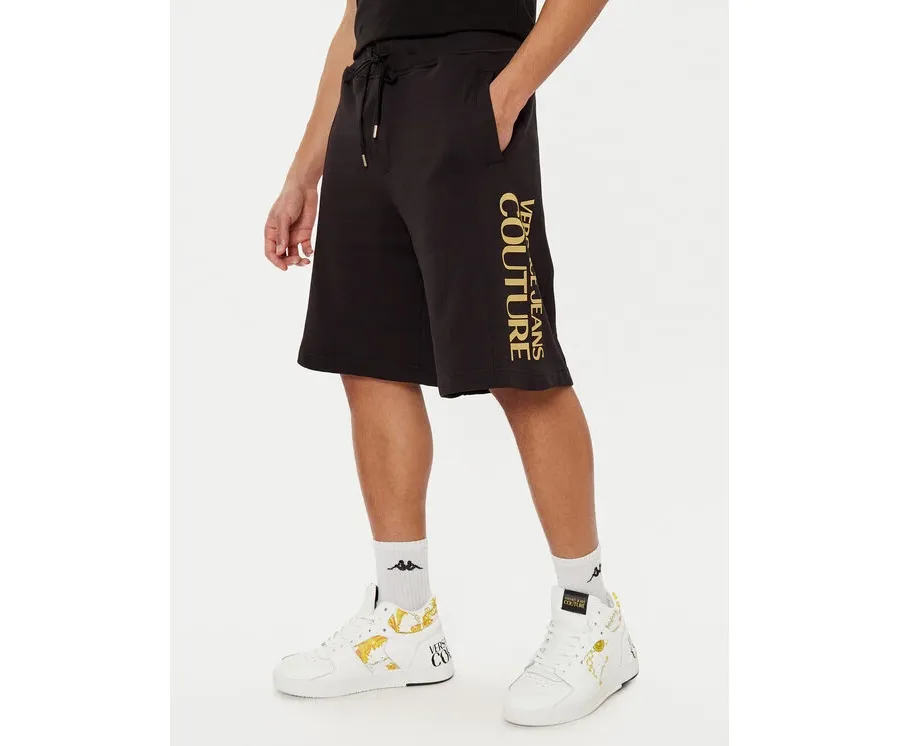 obrazek 1 Versace Jeans Couture Szorty sportowe 78GADT05 Czarny Regular Fit
