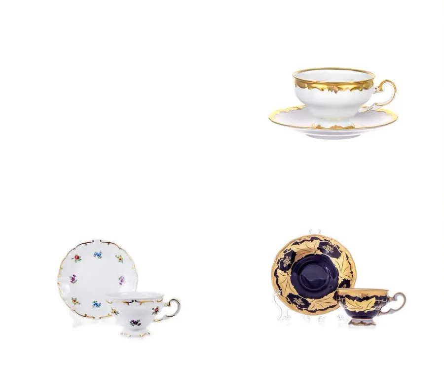 obrazek 2 Klasyczny zestaw 6 filiżanek z porcelany