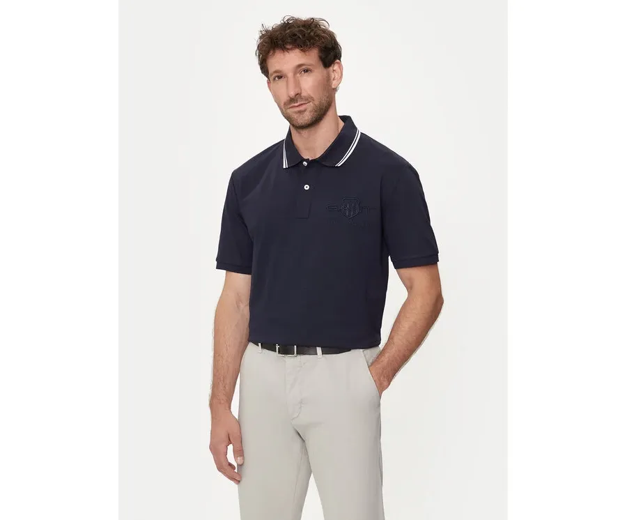 obrazek 1 Gant Polo Contrast 2013039 Granatowy Regular Fit
