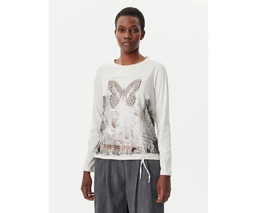 obrazek 1 Olsen Bluzka 11105023 Beżowy Regular Fit