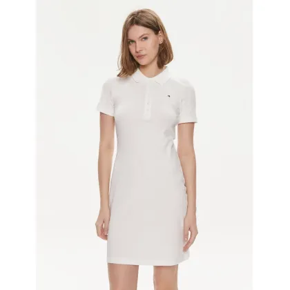 Zdjęcie Tommy Hilfiger Sukienka codzienna 1985 WW0WW37853 Écru Slim Fit