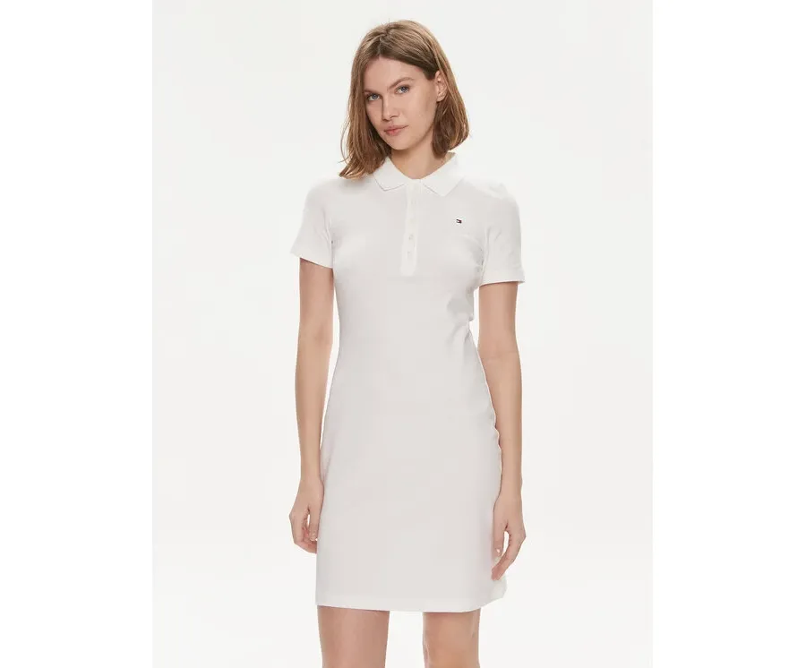obrazek 1 Tommy Hilfiger Sukienka codzienna 1985 WW0WW37853 Écru Slim Fit