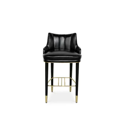 Zdjęcie Skórzany portugalski stołek kontuarowy