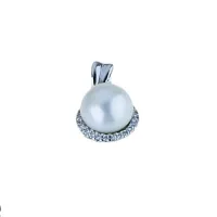 Picture Stylish feminine pendant with a 10mm pearl.