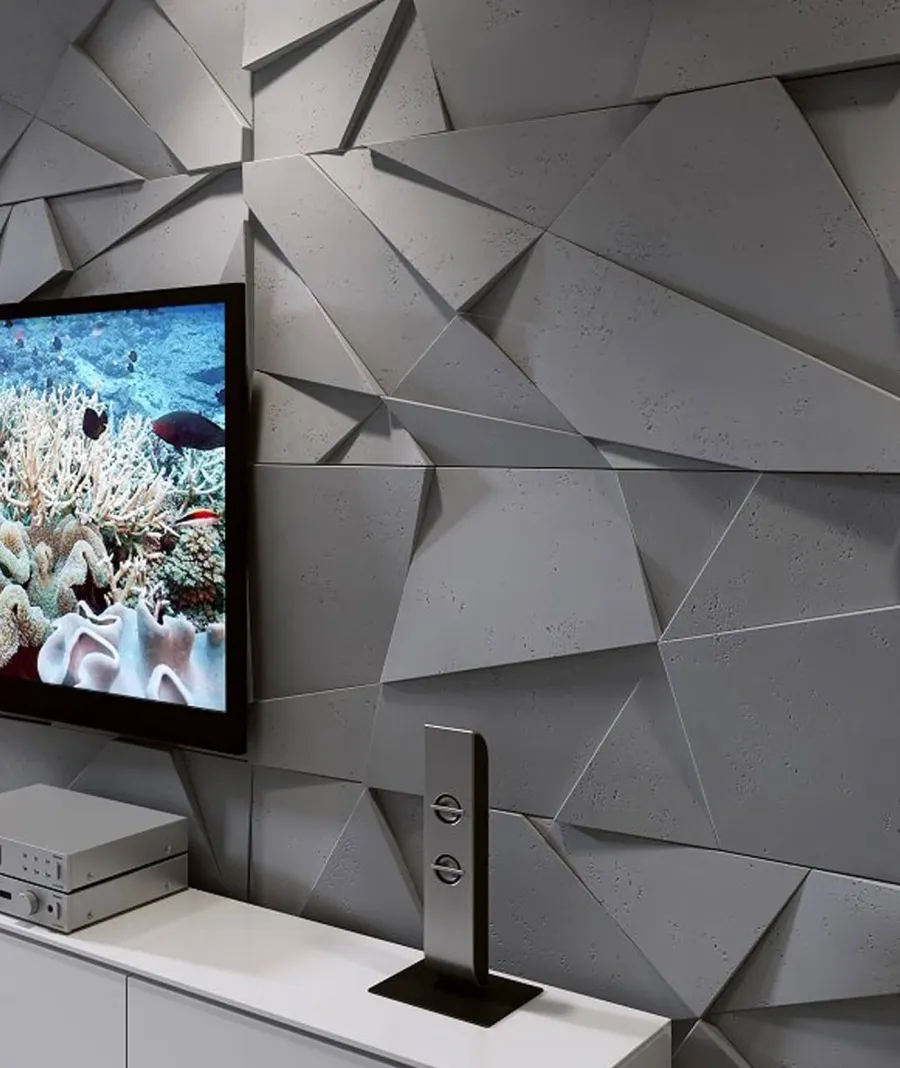 obrazek 1 120x60 cm VT - PB05 (S95 jasny szary - gołąbkowy) KRYSZTAŁ - panel dekor 3D beton architektoniczny A