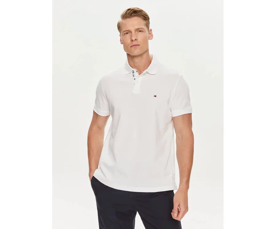 obrazek 1 Tommy Hilfiger Polo Palm Under Collar MW0MW34738 Biały Regular Fit