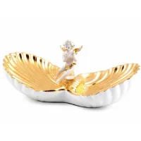 Picture Exclusive double shell with an angel on a ball - Bruno Costenaro