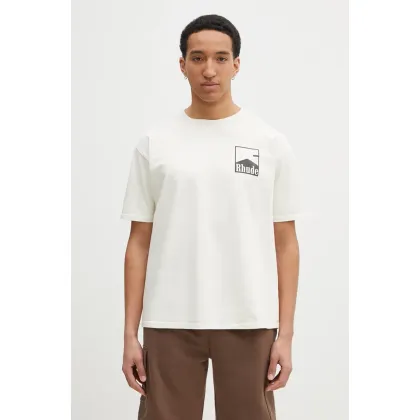 Zdjęcie RHUDE t-shirt bawełniany Chevron męski kolor beżowy z nadrukiem RHPS25TT02012