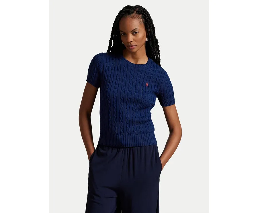 obrazek 1 Polo Ralph Lauren Sweter 211965761001 Granatowy Slim Fit