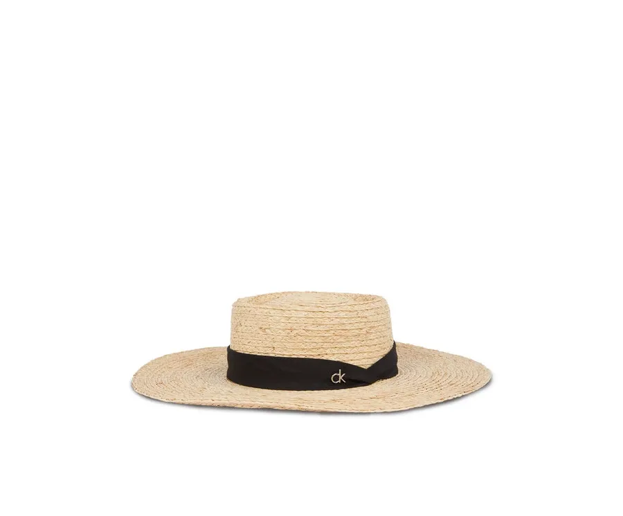 obrazek 1 Calvin Klein Kapelusz Ck Metal Linen Band Straw Hat K60K612915 Beżowy
