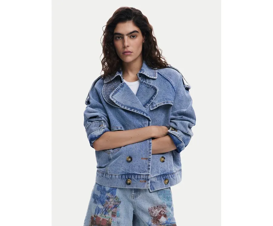 obrazek 1 Desigual Kurtka jeansowa Ontario 25SWED57 Niebieski Regular Fit