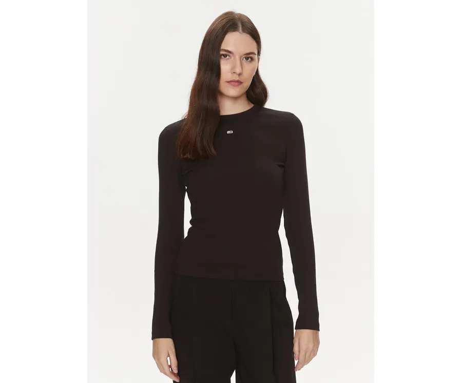 obrazek 1 Tommy Jeans Bluzka Essential DW0DW17387 Czarny Slim Fit