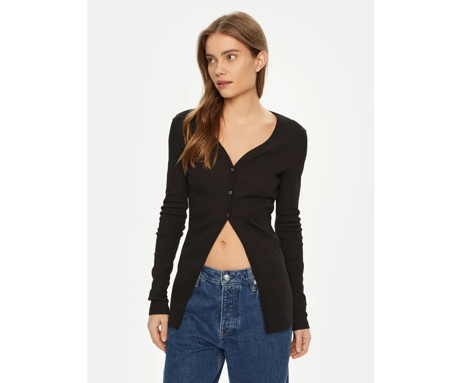 obrazek 1 Calvin Klein Jeans Kardigan J20J224761 Czarny Slim Fit
