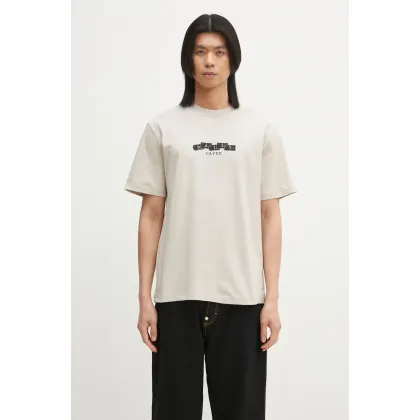 Zdjęcie Daily Paper t-shirt bawełniany Tag T-Shirt męski kolor beżowy z nadrukiem 2511049