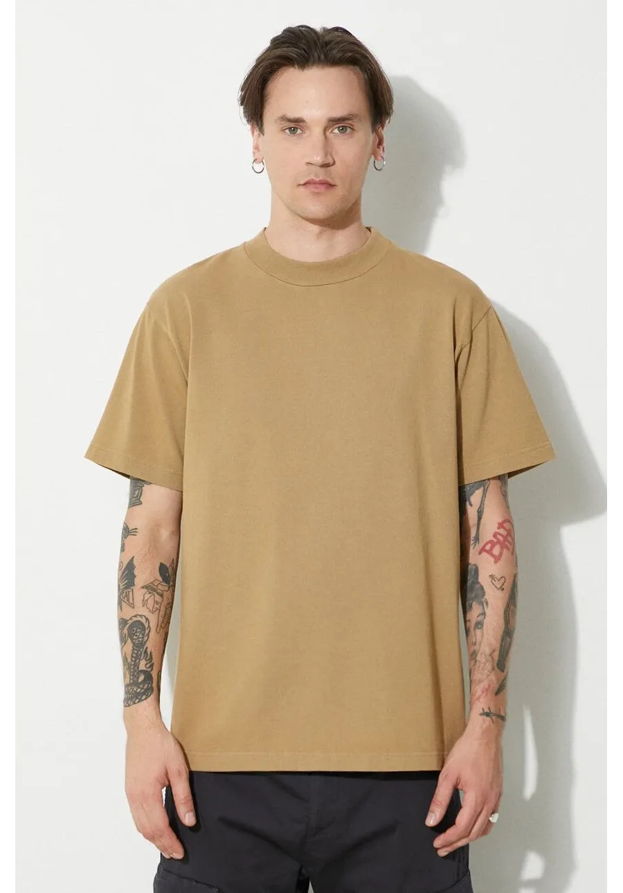 obrazek 1 424 t-shirt bawełniany Alias T-Shirt męski kolor beżowy gładki FF4SMH01AP-JE341.706
