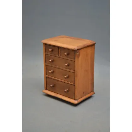 Picture Miniature pine chest of drawers - antique from 1880