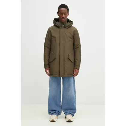 Zdjęcie Woolrich kurtka Polar High Collar Parka kolor zielony zimowa CFWOOU0487MRUT0001