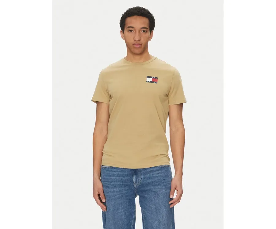 obrazek 1 Tommy Jeans T-Shirt Essential DM0DM20740 Beżowy Slim Fit