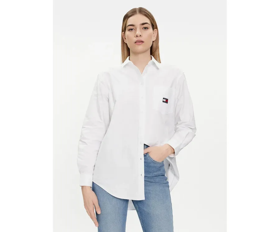 obrazek 1 Tommy Jeans Koszula Badge DW0DW17807 Biały Relaxed Fit
