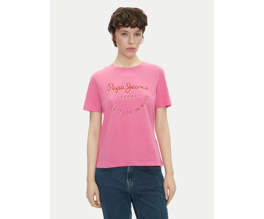 obrazek 1 Pepe Jeans T-Shirt Rumer PL506072 Różowy Regular Fit