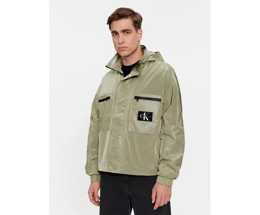 obrazek 1 Calvin Klein Jeans Kurtka przejściowa Utility Track Jacket J30J324663 Zielony Regular Fit