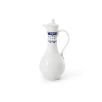 Zdjęcie Luksusowy pojemnik na oliwę z porcelany z subtelnym niebieskim zdobieniem – Leander