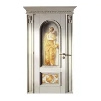 Picture Stylish antique door with fresco from Italy