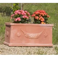 Picture Oblong terracotta flower pot for the garden - Fornace Masini