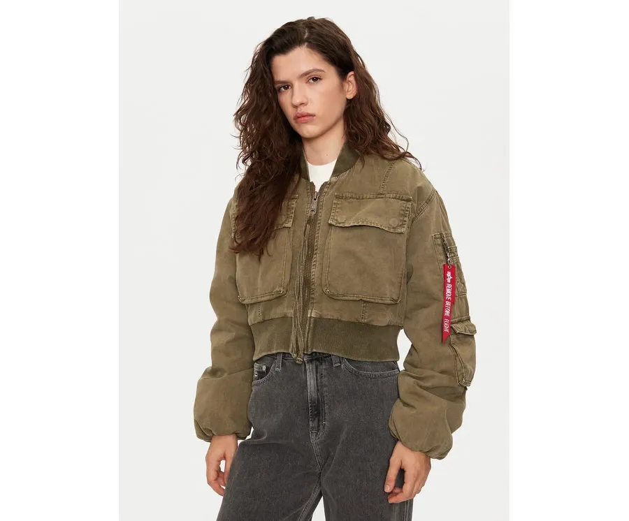 obrazek 1 Alpha Industries Kurtka bomber 148008 Khaki Regular Fit