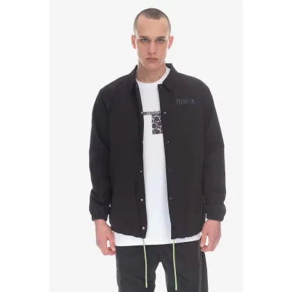 Zdjęcie PLEASURES kurtka Bended Coach Jacket męska kolor czarny przejściowa oversize P23SP005-WHITE