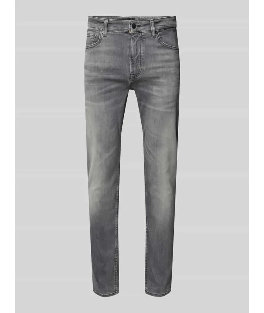 obrazek 1 Jeansy o kroju slim fit z efektem znoszenia model 'DELAWARE'