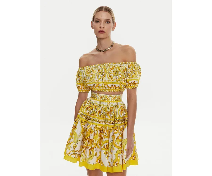 obrazek 1 Dolce&Gabbana Bluzka F755RT HH5BA Żółty Regular Fit