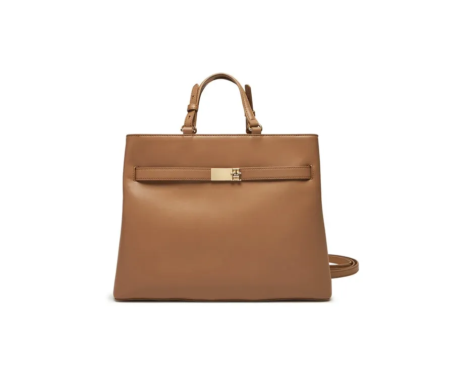 obrazek 1 Tommy Hilfiger Torebka Heritage Satchel AW0AW17211 Brązowy