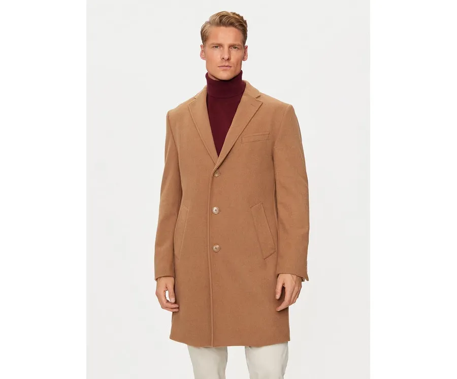 obrazek 1 Pierre Cardin Płaszcz wełniany C4 83100.6130 Brązowy Regular Fit