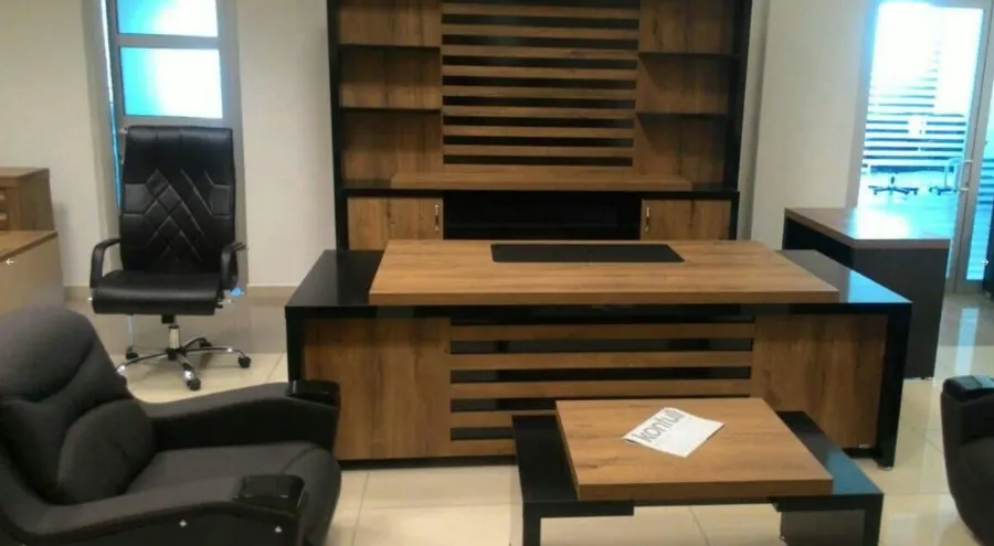 obrazek 2 Stylowy nowoczesny komplet mebli do biura i gabinetu - Konfull