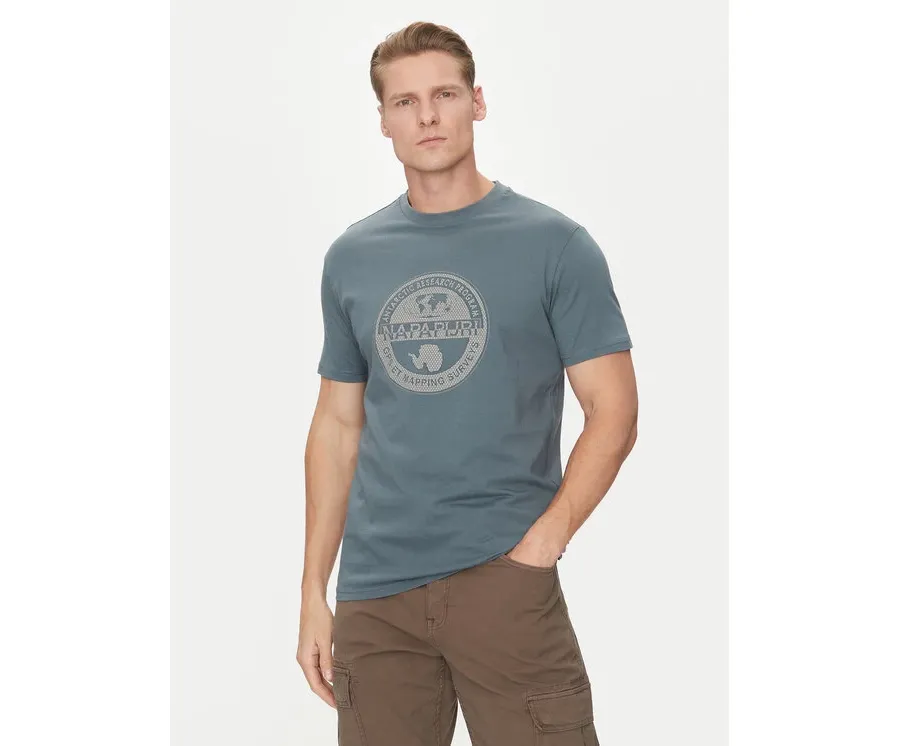 obrazek 1 Napapijri T-Shirt S-Bollo NP0A4I3C Niebieski Regular Fit