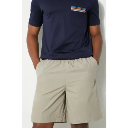 Zdjęcie Fred Perry szorty bawełniane Wide Leg Poplin Shorts kolor beżowy S7173.U54