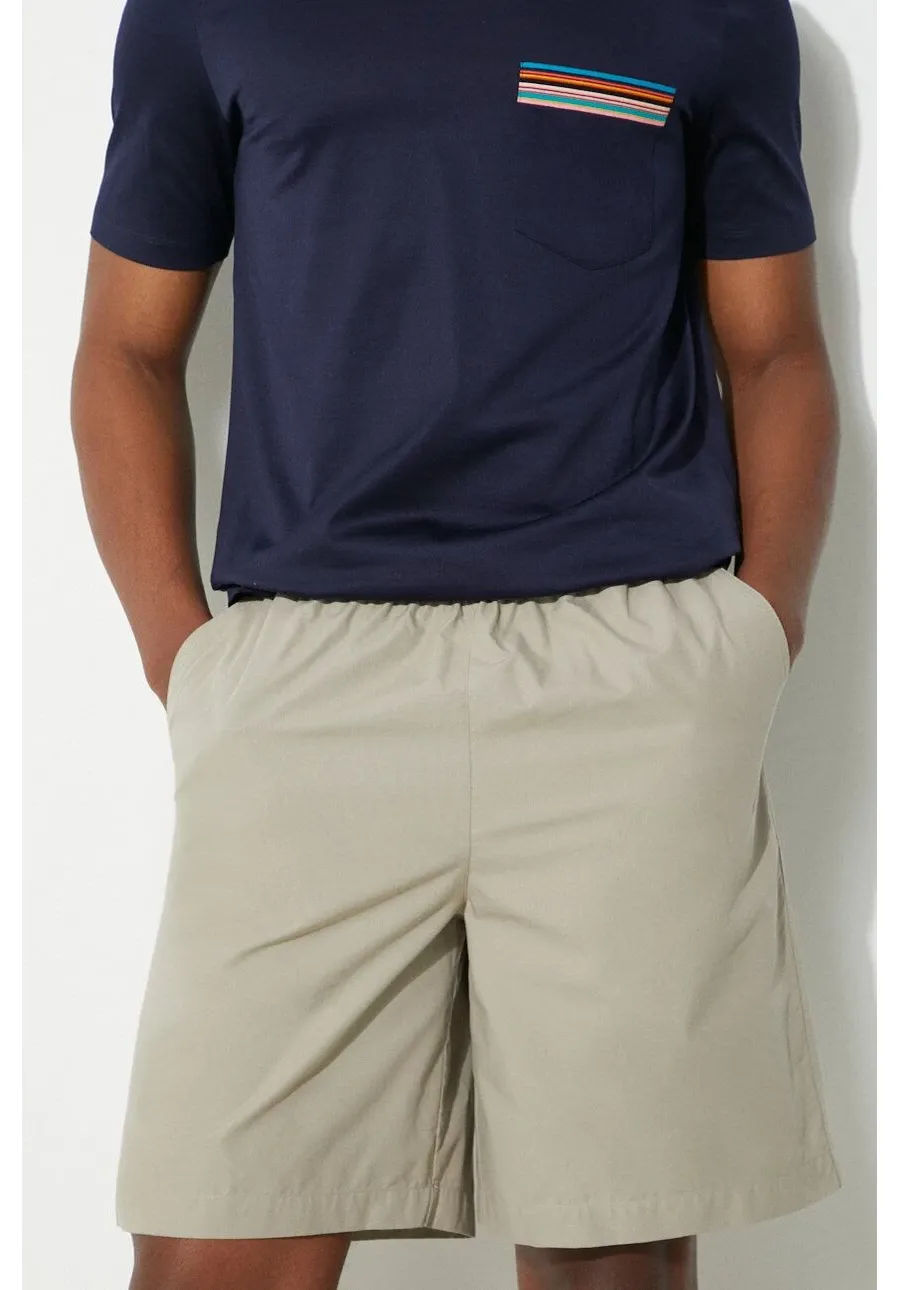obrazek 1 Fred Perry szorty bawełniane Wide Leg Poplin Shorts kolor beżowy S7173.U54