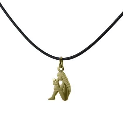 Zdjęcie Złota zawieszka ze znakiem zodiaku Panny