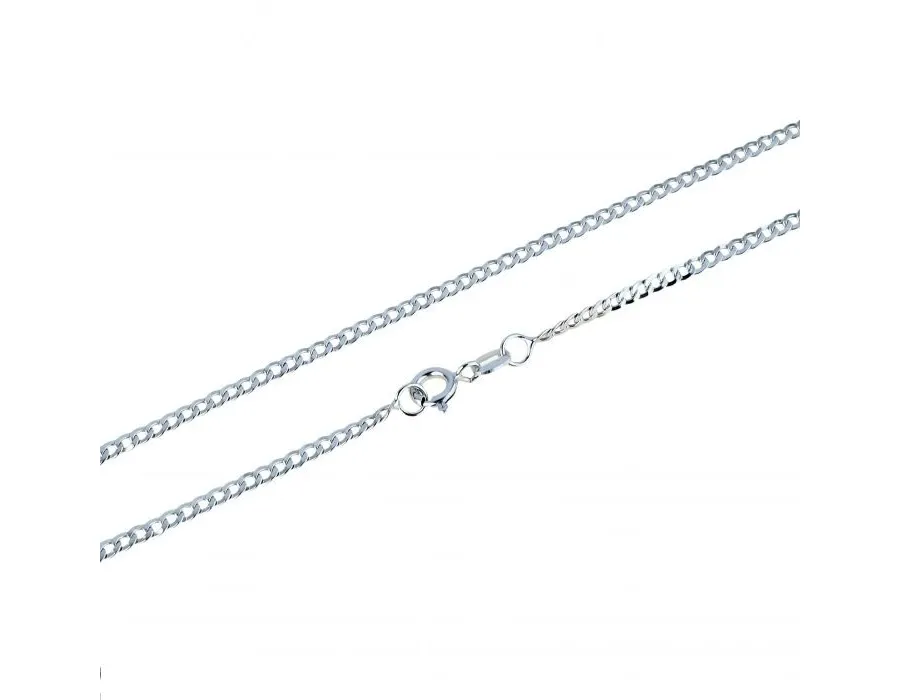 obrazek 1 Stylowy łańcuszek z błyszczącym ogniwem krawężnikowym cm.50