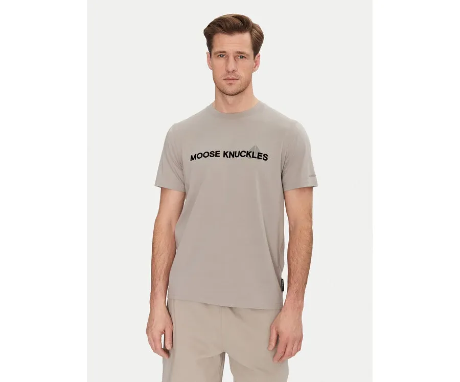 obrazek 1 Moose Knuckles T-Shirt Conway M15MT760 Szary Regular Fit