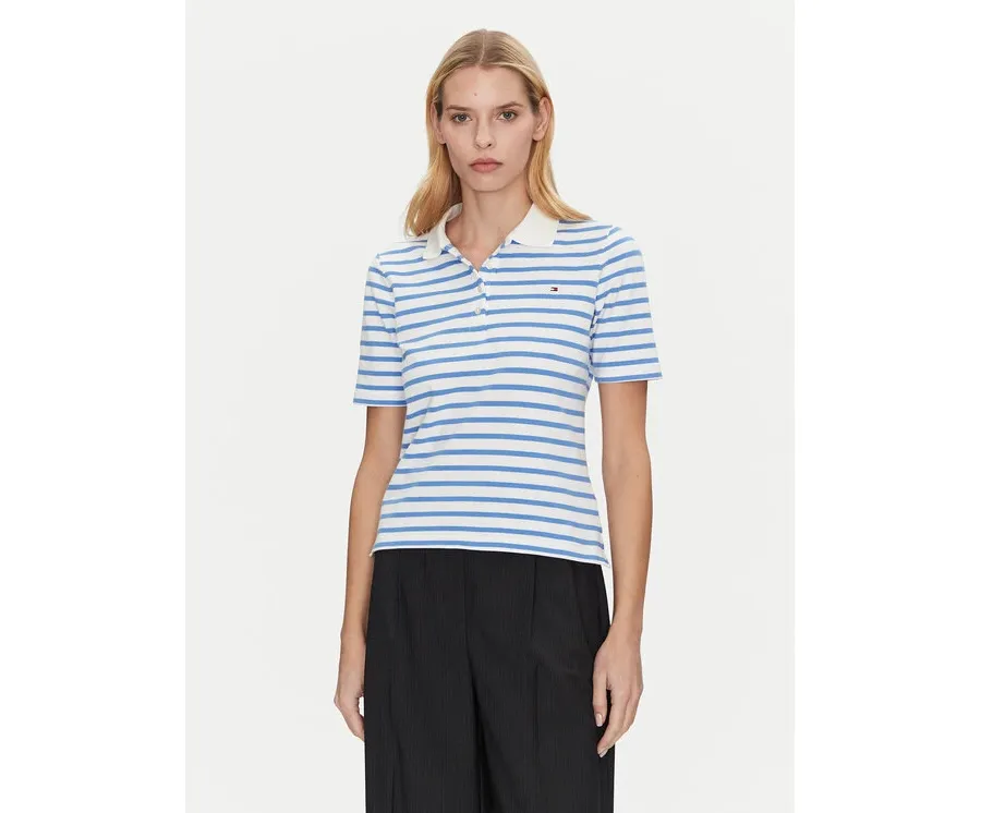 obrazek 1 Tommy Hilfiger Polo 1985 WW0WW43224 Błękitny Regular Fit