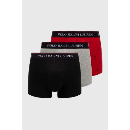 Zdjęcie Polo Ralph Lauren bokserki 3-pack męskie kolor bordowy