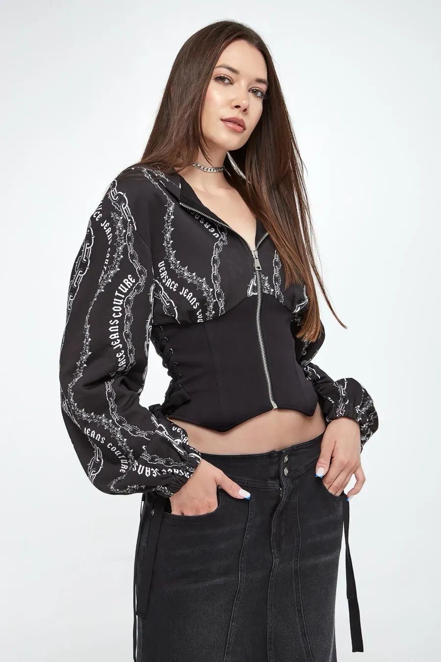 obrazek 1 Bluza z kapturem damska VERSACE JEANS COUTURE Versace Jeans Couture
