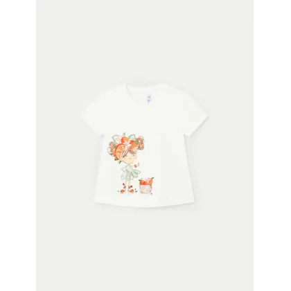 Zdjęcie Mayoral T-Shirt 01014 Écru Regular Fit